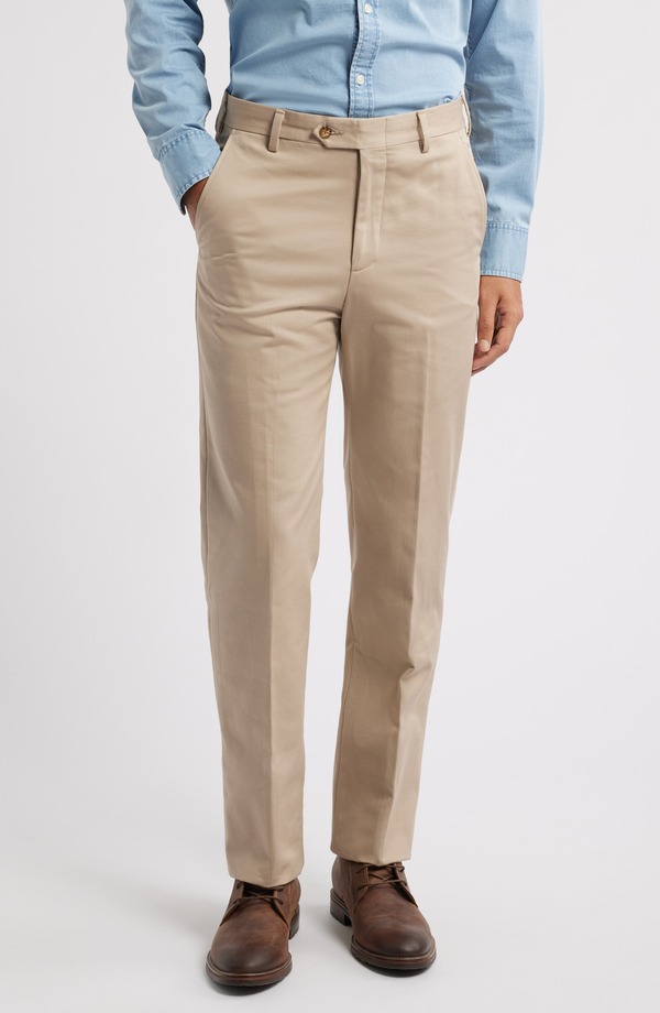ベール メンズ ボトムス カジュアルパンツ リラックスフィット Berle Flannelined Flat Front Relaxed Fit Performance Khaki Pants Khaki カーキ