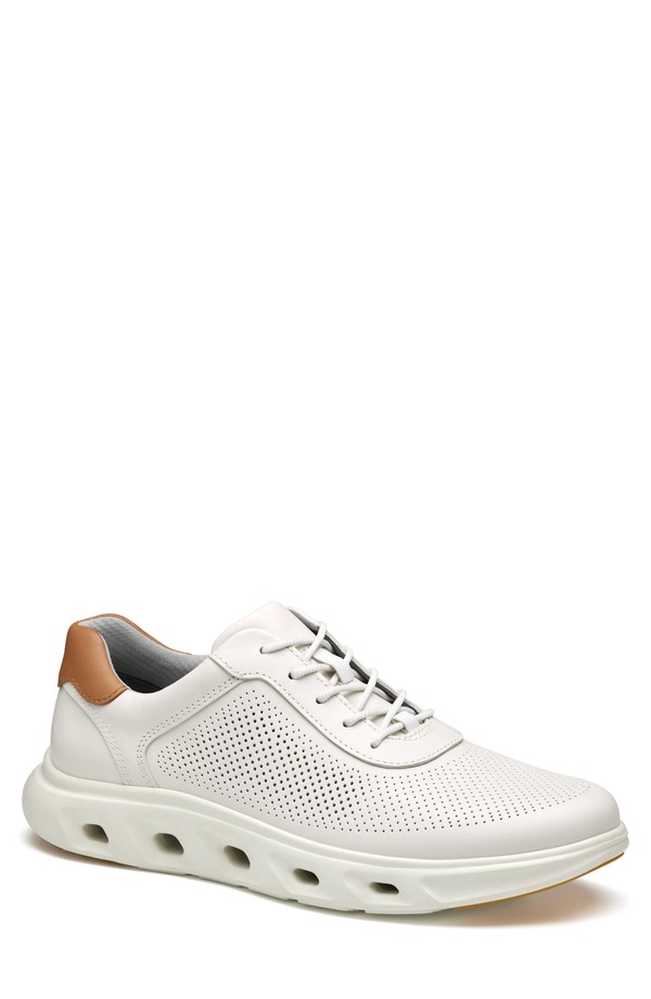 ジョンストンアンドマーフィー メンズ シューズ スニーカー Johnston & Murphy Reactivate Sneaker White Full Grain ホワイト
