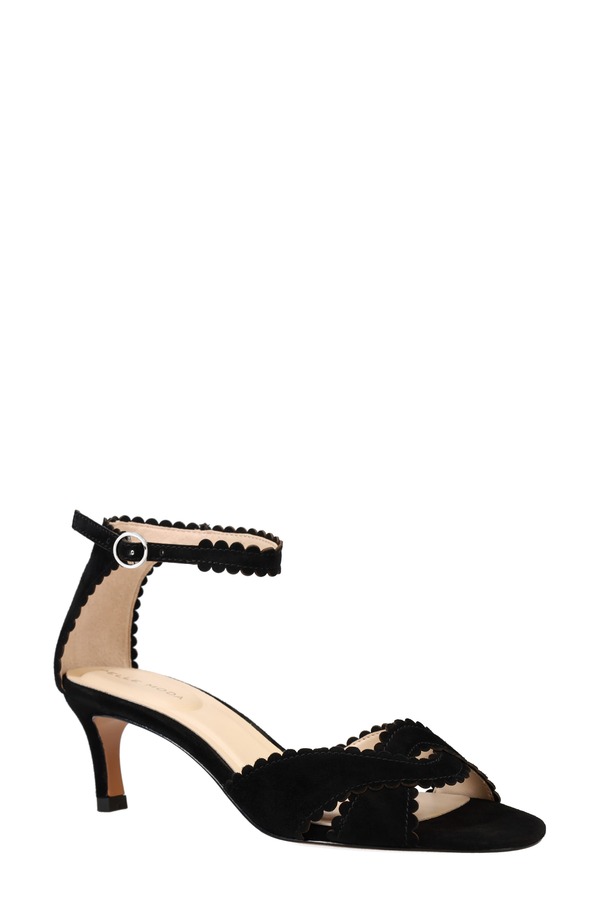 ペレモーダ レディース シューズ 踵 サンダル アンクル Pelle Moda Umelo Kitten Heel Ankle Strap Sandal Black 黒いこと