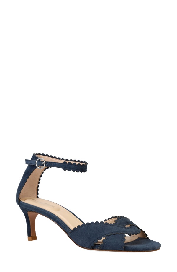 ペレモーダ レディース シューズ 踵 サンダル アンクル Pelle Moda Umelo Kitten Heel Ankle Strap Sandal Midnight