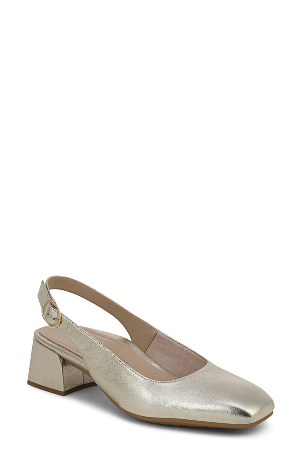 バイオニック レディース シューズ 踵 Vionic Reyes Block Heel Slingback Pump Gold ゴールド