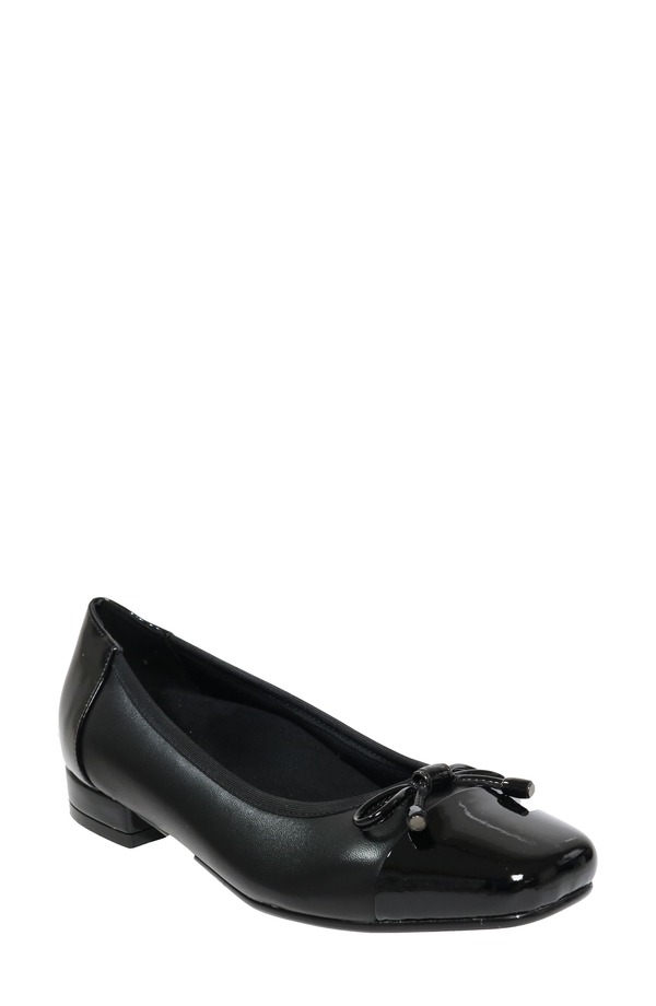 ダイビッドテイト レディース シューズ パンプス David Tate Alpha Square Toe Flat Black Nappatent 黒いこと