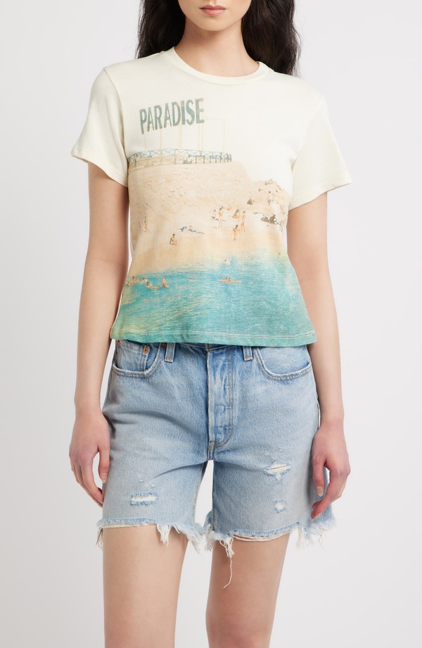 デイドリーマー レディース トップス シャツ グラフィック Daydreamer Paradise Graphic T-Shirt STONE VINTAGE ストーン|ReVida 店