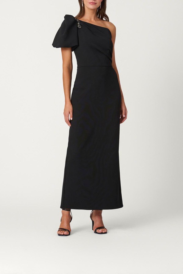 ショシャーナ レディース トップス ワンピース クレープ Shoshanna Midnight Embellished Creperla Dress Jet｜ReVida 店