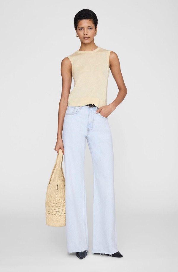 アニービン レディース トップス シャツ ANINE BING Moni Crop Tank Butter Yellow イエロー｜ReVida 店 46,680円