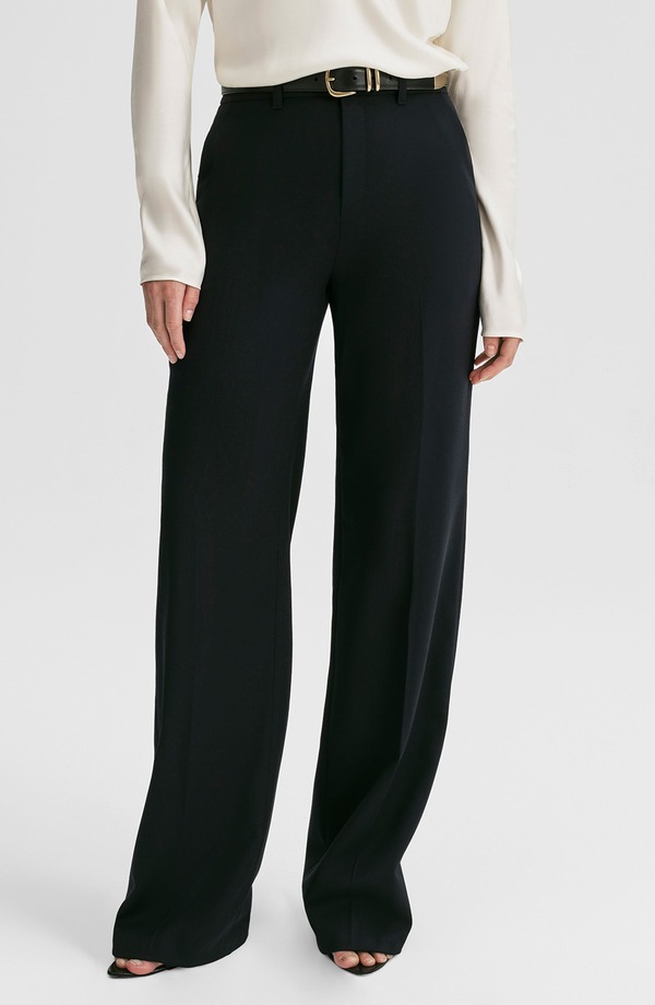 エーエルシー レディース ボトムス デニムパンツ ストレート ウール A.L.C. Hirsch Straight Leg Wool Blend Pants BLACK ブラック｜ReVida 店