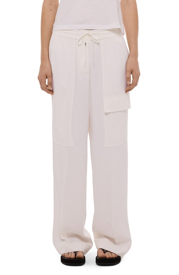 ヘルムート ラング レディース ボトムス レギンス カーゴパンツ Helmut Lang Woven Cargo Pants IVORY アイボリー｜ReVida 店
