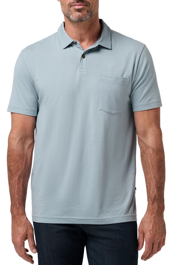 トラビスマヒュー メンズ トップス シャツ TravisMathew The Cloud Polo ASH BLUE アッシュ|ReVida 店
