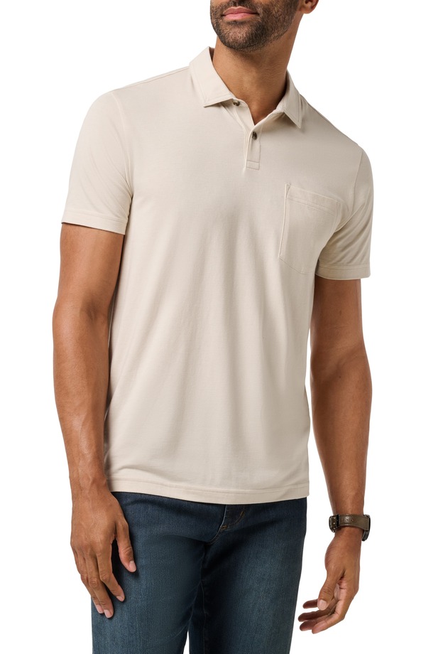 トラビスマヒュー メンズ トップス シャツ TravisMathew The Cloud Polo ITALIAN SAND サンド｜ReVida 店