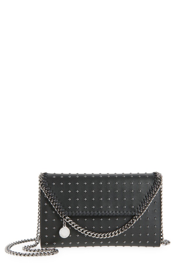 ステラマッカートニー レディース バッグ レザー フェイクレザー Stella McCartney Falabella Rock EditionY Faux Leather Wallet on a Chain BLACK ブラック|ReVida 店