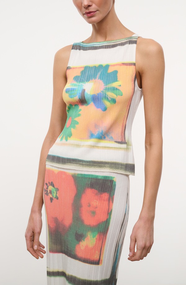 スタウド レディース トップス シャツ フラワー柄 プリント リブ フラワー STAUD Bryn Floral Print Ribbed Tank SUPERBLOOM｜ReVida 店 35,620円