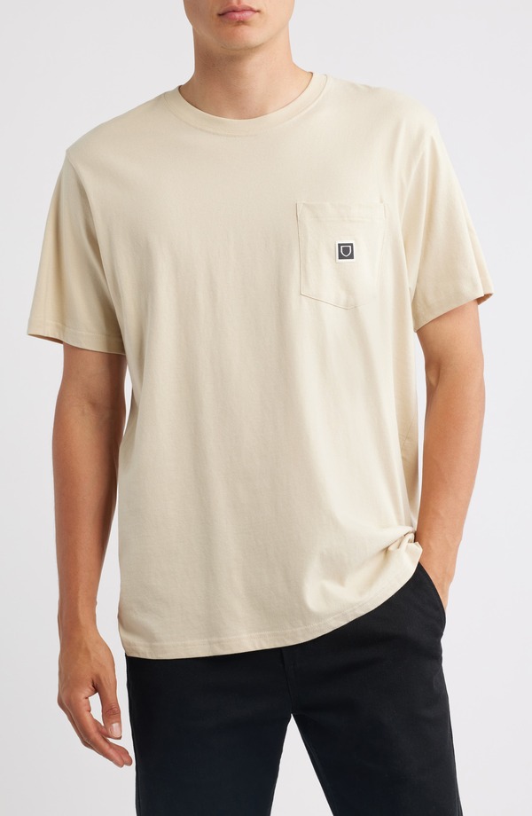ブリクストン メンズ トップス Tシャツ Brixton Beta Shield Pocket-Shirt CREAM クリーム｜ReVida 店