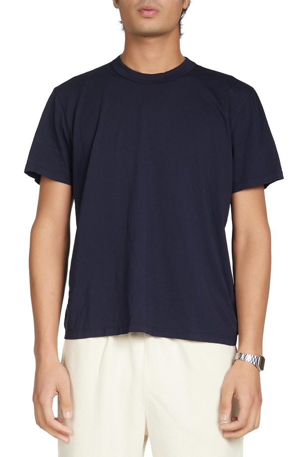レス ティエン レディース トップス シャツ Les Tien Lightweight Binded Neck Tee Navy ネイビー|ReVida 店