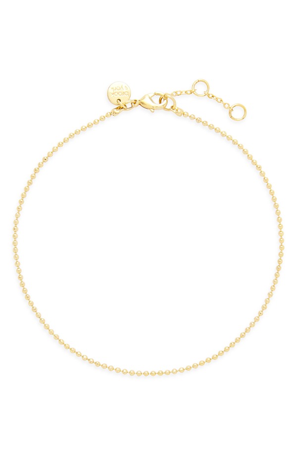 ブルックアンドヨーク レディース アクセサリー ブレスレット・バングル・アンクレット アンクル Brook and York Mae Bead Chain Anklet GOLD ゴールド｜ReVida 店