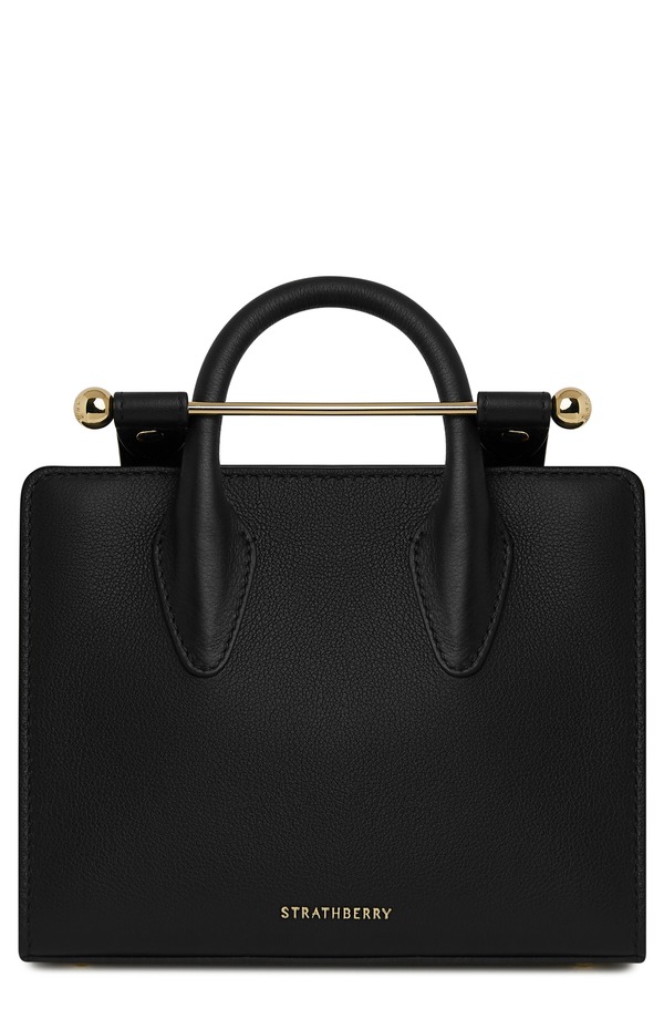 ストラスベリー レディース バッグ レザー Strathberry Nano Leather Tote BLACK ブラック|ReVida 店