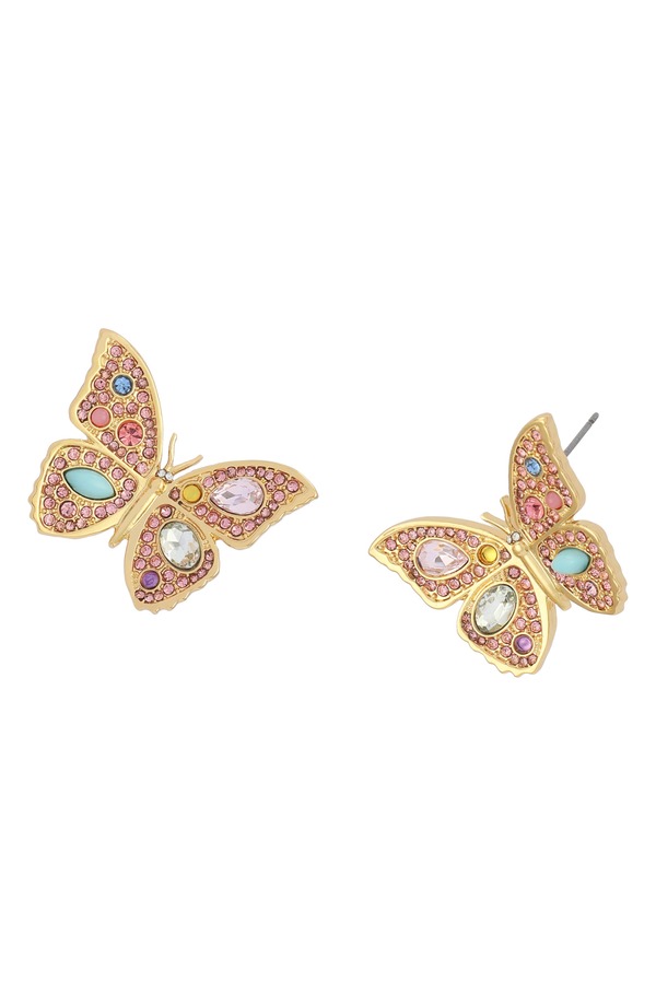 カートジェイガーロンドン レディース アクセサリー ピアス・イヤリング Kurt Geiger London Large Pav Butterfly Stud Earrings GOLD/ MULTI ゴールド|ReVida 店
