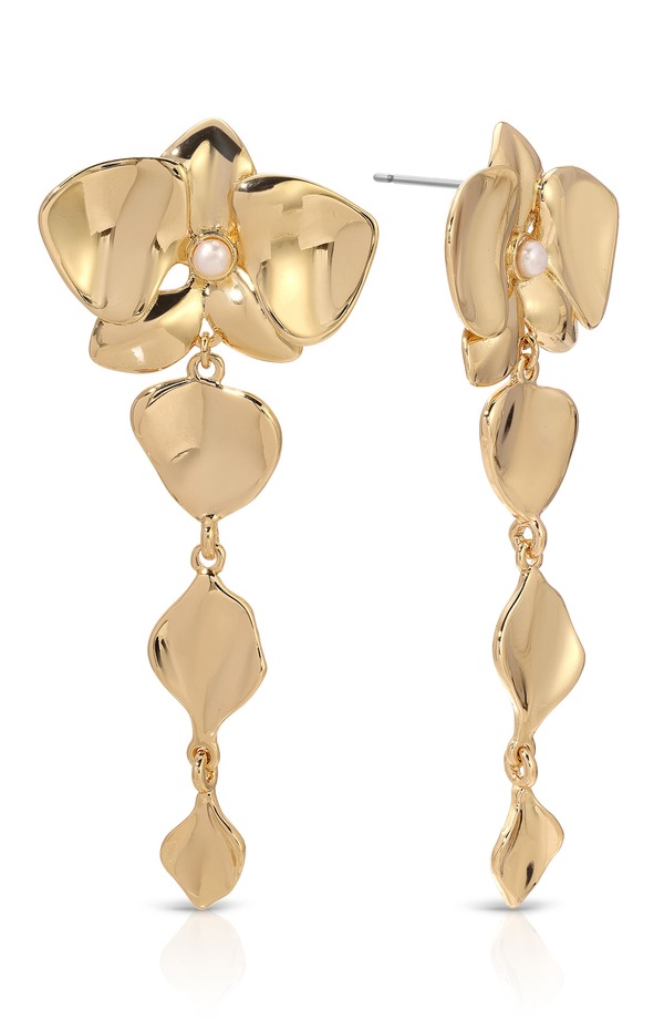エティカ レディース アクセサリー ピアス・イヤリング Ettika Freshwater Pearl Blossom Drop Earrings GOLD/ PEARL パール｜ReVida 店
