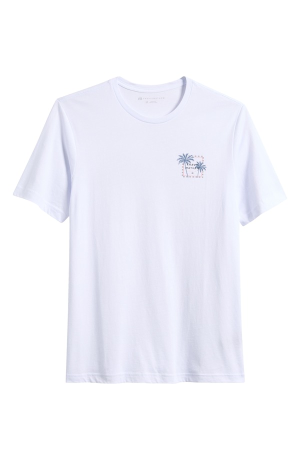 トラビスマヒュー メンズ トップス Tシャツ コットン グラフィック TravisMathew Beach Resort Cotton Graphic T-Shirt WHITE ホワイト|ReVida 店