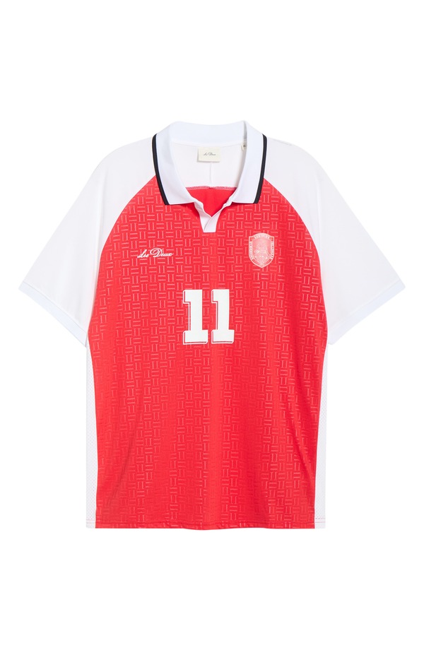 レ ドゥ メンズ トップス シャツ ジャージー Les Deux Denmark Johnny Collar Football Jersey SKI PATROL RED レッド|ReVida 店