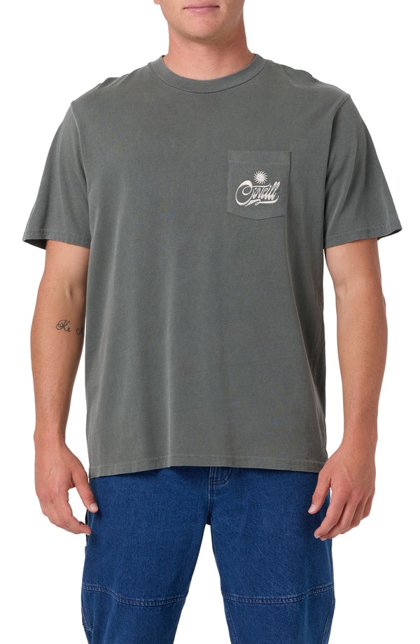 オニール メンズ トップス Tシャツ ヴィンテージ グラフィック O'Neill Twisted Sun Vintage Graphic Pocket-Shirt HUNTER GREEN グリーン｜ReVida 店
