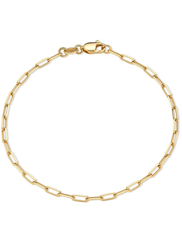 【送料無料】 デヴァタ レディース ブレスレット・バングル・アンクレット アクセサリー Paperclip Chain Bracelet in 14K Gold 2.2mm Yellow Gold｜ReVida 店