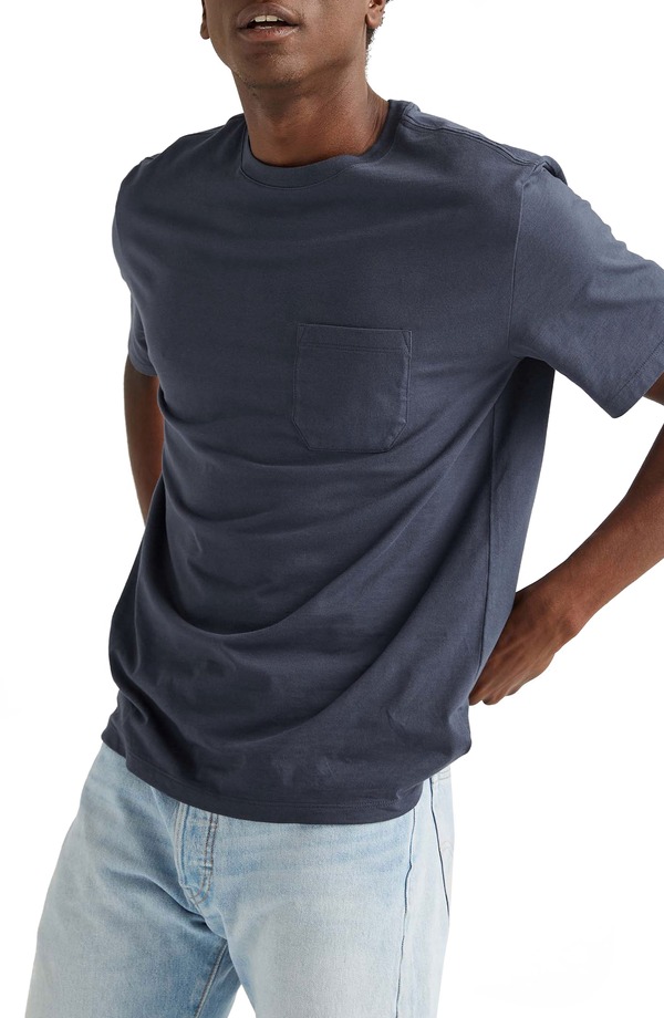 リッチャープアー メンズ トップス Tシャツ Richer Poorer Pocket Sleep T-Shirt BLUE NIGHTS ブルー｜ReVida 店