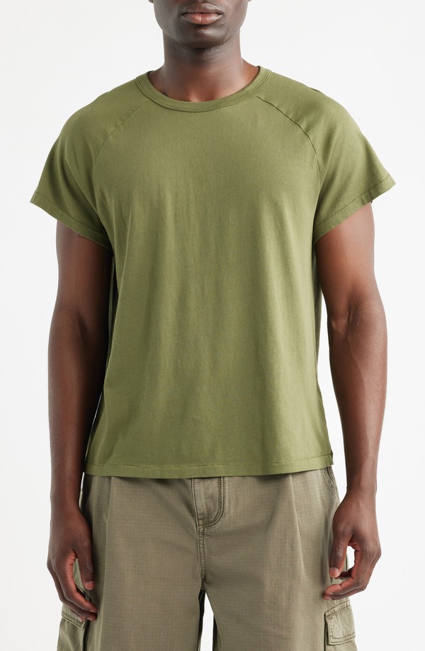 エルウッド メンズ トップス シャツ Elwood Raglan Sleeve T-Shirt OLIVE オリーブ｜ReVida 店
