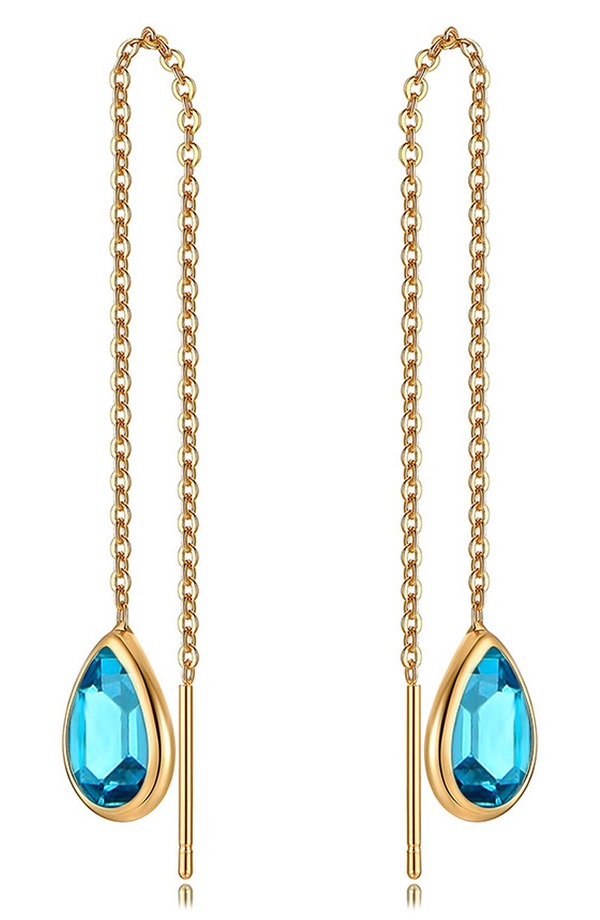 エティカ レディース アクセサリー ピアス・イヤリング Ettika Barely There Threader Earrings AQUA アクア|ReVida 店