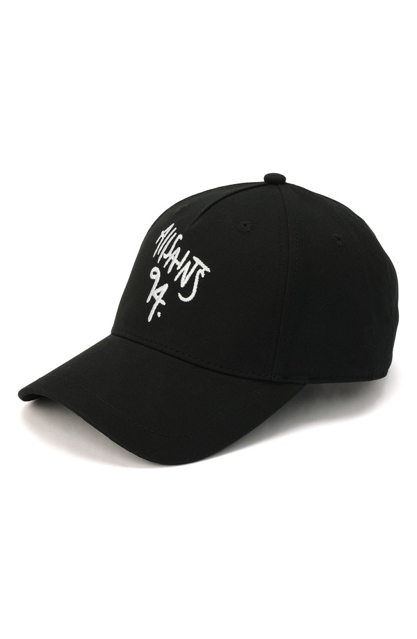 オールセインツ レディース アクセサリー 帽子 刺繍 キャップ ロゴ AllSaintspray Logo Embroide red Baseball Cap BLACK ブラック｜ReVida 店