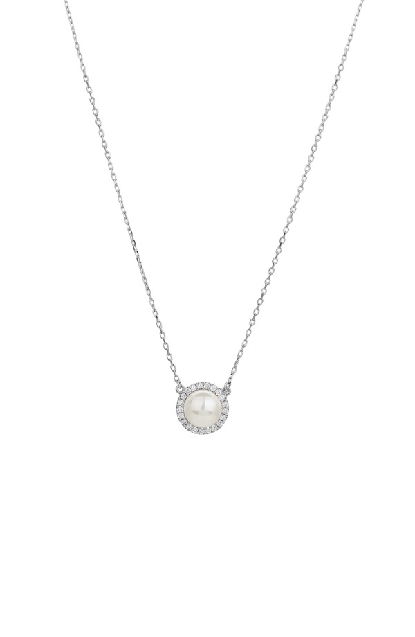 ベアフルーツジュエリー レディース アクセサリー ネックレス・チョーカー レース Bearfruit Jewelry Sterling Silver 18k Gold Plated Eleanor Pearl Necklacelegant Piece Silver シルバー|ReVida 店