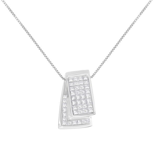 ハウスオブブリリアンス レディース アクセサリー ネックレス・チョーカー レース Haus of Brilliance 14K Gold 1.0 Cttw Princess Cut Diamond Foldover Box Pendant Necklace White ホワイト｜ReVida 店 330,660円