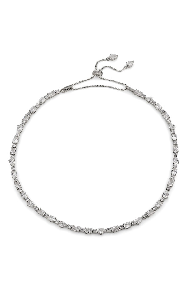 ナディール レディース アクセサリー ネックレス・チョーカー レース Nadri RSVP Cubic Zirconia Choker Necklace RHODIUM｜ReVida 店