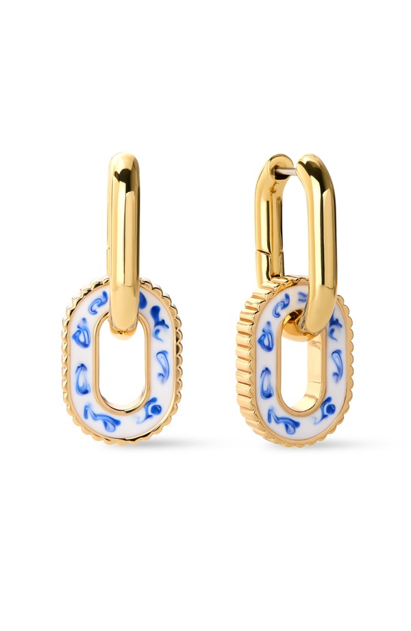 アナルイサ レディース アクセサリー ピアス・イヤリング Ana Luisa Double Hoop Earrings - Ash Double Marble Gold ゴールド｜ReVida 店