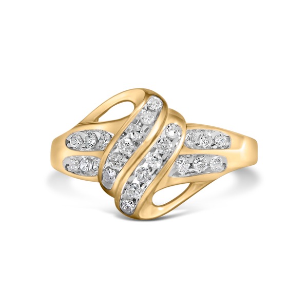 ハウスオブブリリアンス レディース アクセサリー 指輪 フラワー柄 フラワー Haus of Brilliance 10K Yellow Gold Plated .925 Sterling Silver 1.0 Ctw Diamond Flower Cluster Open Halo Floral Ring Yellow Gold over Silver イエロー｜ReVida 店