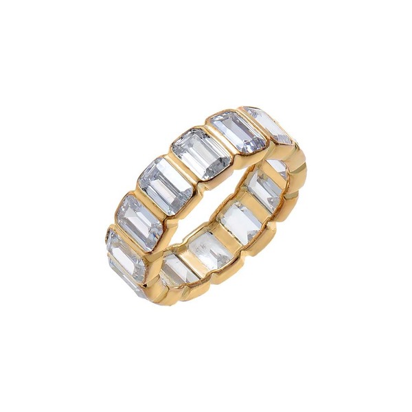 バイ アディナ エデン レディース アクセサリー 指輪 BY ADINA EDEN Bezel Set Emerald CZ Eternity Rin gold ゴールド｜ReVida 店 14,610円
