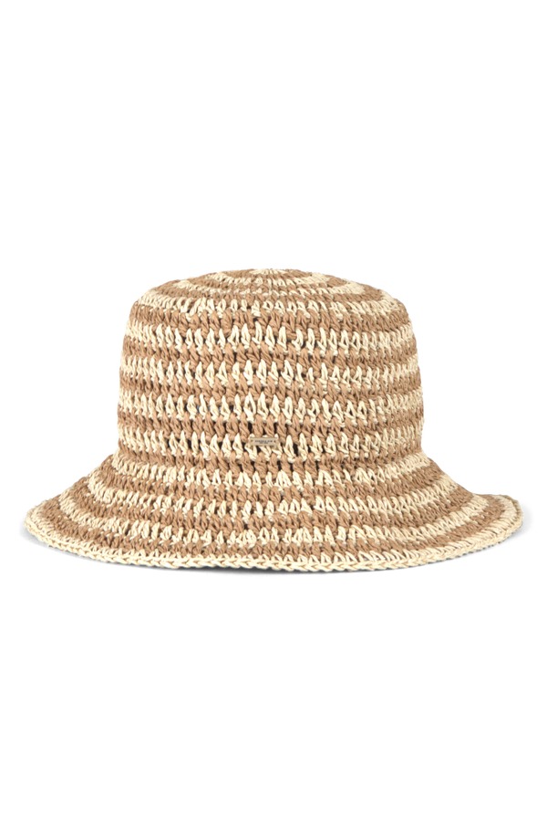 ユージニアキム レディース アクセサリー 帽子 Eugenia Kim Jonah Crochet Straw Bucket Hat NATURAL/ CAMEL キャメル｜ReVida 店