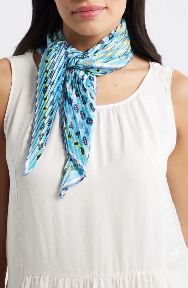 エコー レディース アクセサリー マフラー・ストール・スカーフ プリーツ Echo Clover Pleatediamond Scarf CHAMBRAY｜ReVida 店