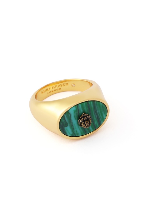 カートジェイガーロンドン レディース アクセサリー 指輪 Kurt Geiger London Eagle Head Signet Rin gREEN グリーン｜ReVida 店