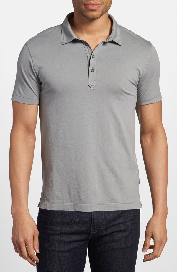 ボス メンズ トップス ポロシャツ ジャージー HUGO BOSS 'Sedillo 10' Jersey Polo LIGHT GREY グレー｜ReVida 店