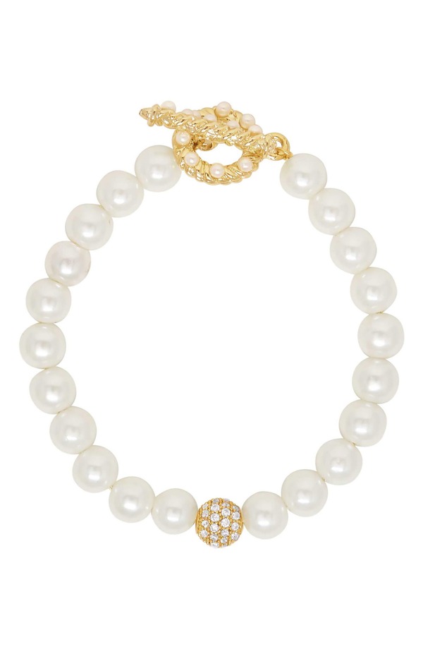 エティカ レディース アクセサリー ブレスレット・バングル・アンクレット Ettika Pearl Beaded Bracelet GOLD ゴールド｜ReVida 店 12,395円