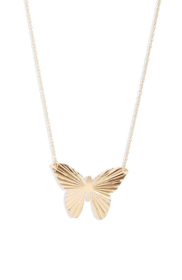 ジェニファーズーナー レディース アクセサリー ネックレス・チョーカー レース Jennifer Zeuner Ivy Butterfly Pendant Necklace YELLOW VERMEIL イエロー｜ReVida 店