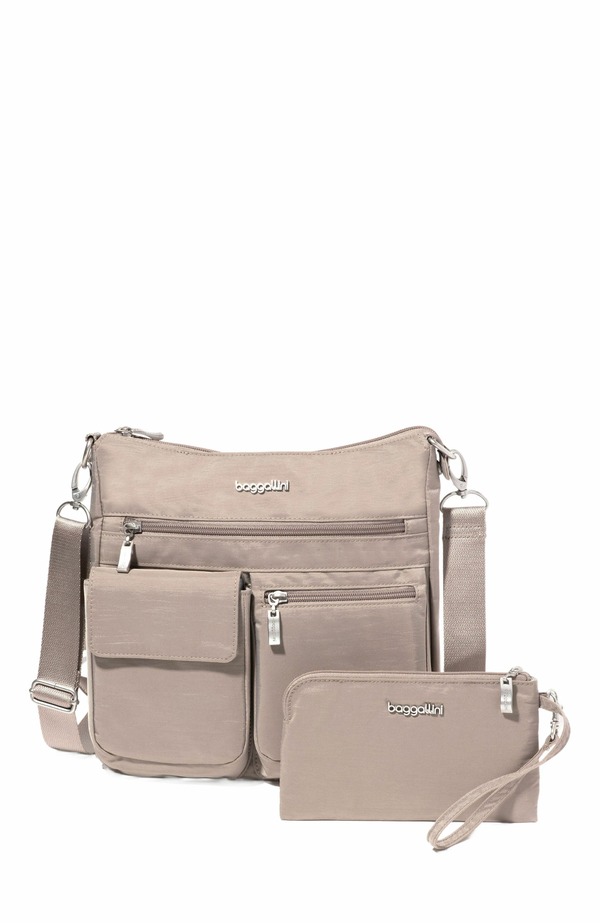 バッガリーニ レディース バッグ baggallini Modern Everywhere Slim Crossbody Bag with RFID Wristlet Moonrock|ReVida 店