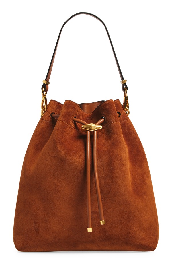 ジミーチュー レディース バッグ レザー Jimmy Choo Cinch Leather Bucket Bag TAN/ GOLD タン|ReVida 店
