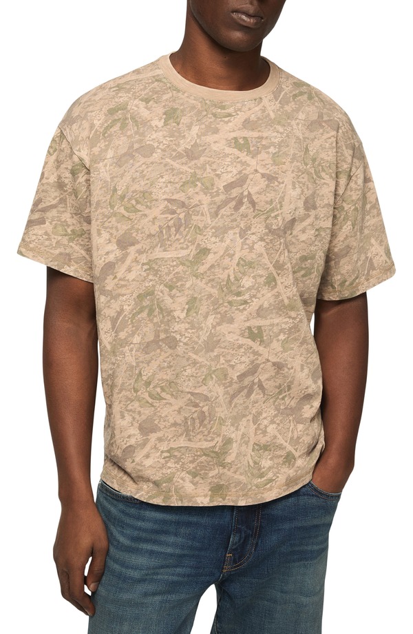 ラッキーブランド メンズ トップス Tシャツ コットン Lucky Brand Camo Cotton T-Shirt CAMO ARMY COLORS アーミー|ReVida 店
