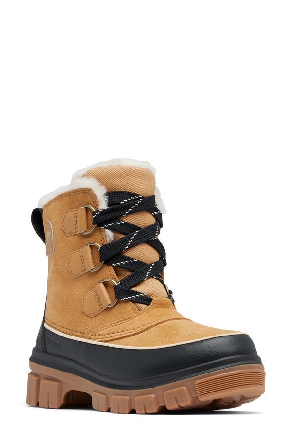 ソレル レディース シューズ ブーツ・レインブーツ SOREL Tivoli V Faux Fur Lined Waterproof Boot Curry/ Black ブラック