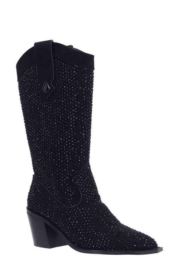 ジェイレニー レディース シューズ ブーツ・レインブーツ J. Rene Laylani Pointed Toe Western Boot Black ブラック