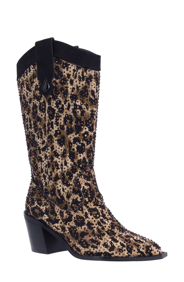 ジェイレニー レディース シューズ ブーツ・レインブーツ J. Rene Laylani Pointed Toe Western Boot Brown/ Black ブラック