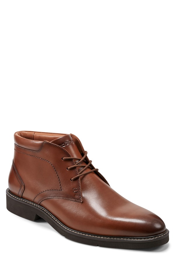 ロックポート メンズ シューズ ブーツ・レインブーツ ダービー Rockport Flynn Plain Toe Derby Boot Medium Natural｜ReVida 店