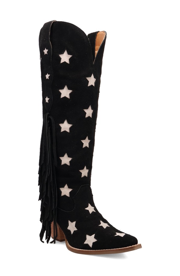 ディンゴ レディース シューズ ブーツ・レインブーツ Dingo Super Star Knee High Western Boot Black ブラック