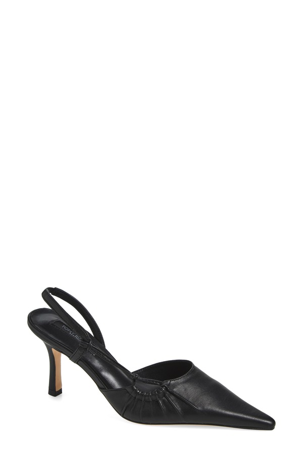 トニービアンコ レディース シューズ 踵 Tony Bianco Sakai Slingback Pointed Toe Pump Black Nappa 黒いこと
